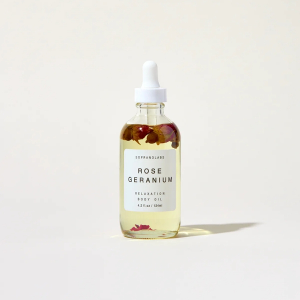 Soprano Labs Rose and Geranium Relaxation Body Oil